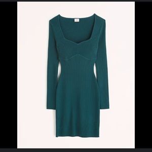 Abercrombie A&F Dark Green Sweater Dress - worn once!